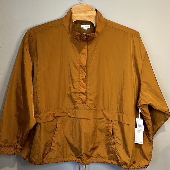 NEW Good American Essential Anorak 7/8 Plus Bronze Brown‎ GP0972 Nylon Pullover - Picture 1 of 7